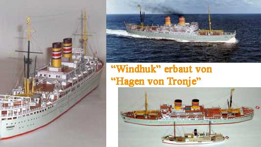 Modellschiff Windhuk erbaut von Hagen von Tronje